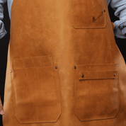 Neckband Apron No. 91 In Amber, Premium Leather