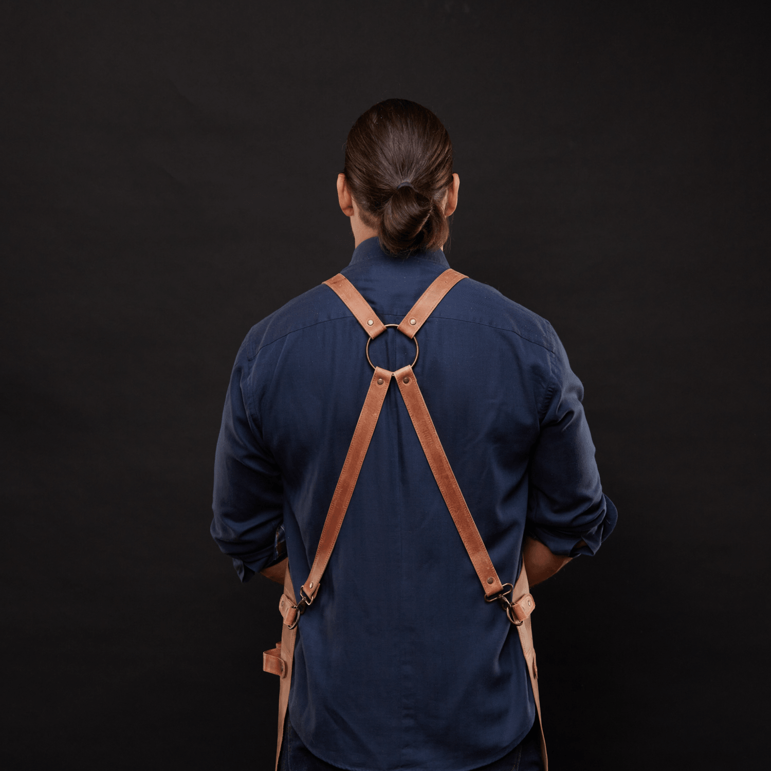 Cooking Apron No. 67 In Crazy Walnut, Quality Leather