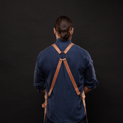 Cooking Apron No. 67 In Crazy Walnut, Quality Leather