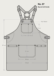 Cooking Apron No. 67 In Crazy Walnut, Quality Leather