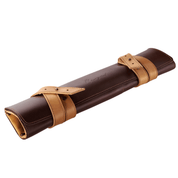 Knife bag in chestnut, high-quality leather