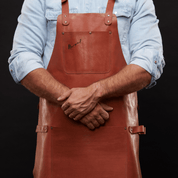 Leather Apron No. 67 In Mahogany, Premium Quality Leather