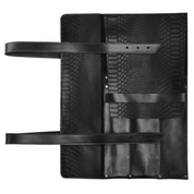 Knife bag in dark anaconda, high-quality leather