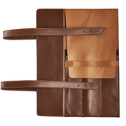 Knife bag in amber, high-quality leather