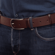 Handmade leather belt no. 22