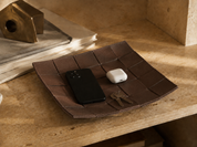 COVE Tray aus Leder – Classic Brown, Detail