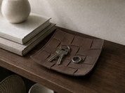 COVE Tray aus Leder – Classic Brown, Klein