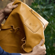 Grillschürze Nr. 63 in Amber - hochwertiges Leder
