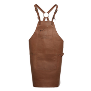 Latzschürze Nr. 67 in Caramel - hochwertiges Leder