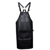 Latzschürze Nr. 67 in Dark Anaconda - hochwertiges Leder