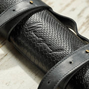 Messerrolle in Dark Anaconda für 8 Messer - hochwertiges Leder