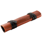 Knife bag in mahogany, high-quality leather